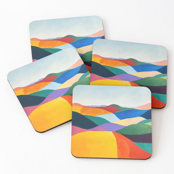 Item preview, Original Paintings by Etel Adnan, Etel Adnan Color Landscape Art designed and sold by OilArtLittle.