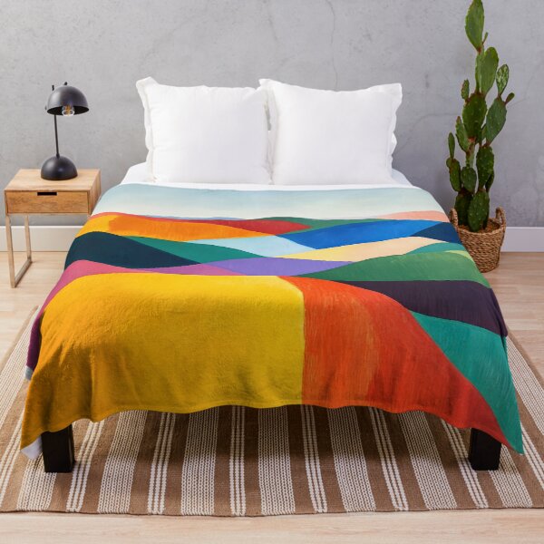 Item preview, Original Paintings by Etel Adnan, Etel Adnan Color Landscape Art designed and sold by OilArtLittle.