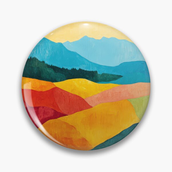 Item preview, Original Paintings by Etel Adnan, Etel Adnan Color Landscape Art designed and sold by OilArtLittle.