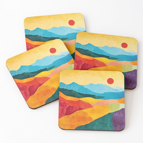 Item preview, Original Paintings by Etel Adnan, Etel Adnan Color Landscape Art designed and sold by OilArtLittle.