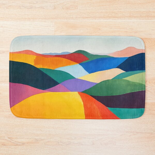 Item preview, Original Paintings by Etel Adnan, Etel Adnan Color Landscape Art designed and sold by OilArtLittle.