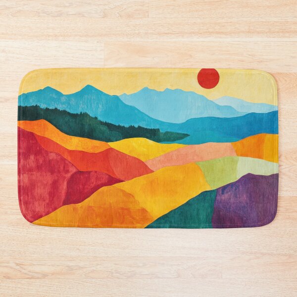 Item preview, Original Paintings by Etel Adnan, Etel Adnan Color Landscape Art designed and sold by OilArtLittle.