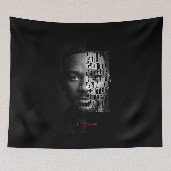 Item preview, Will Smith Split Face Poster designed and sold by Enea Kelo.