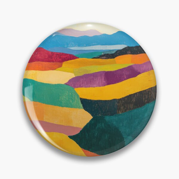 Item preview, Original Paintings by Etel Adnan, Etel Adnan Color Landscape Art designed and sold by OilArtLittle.