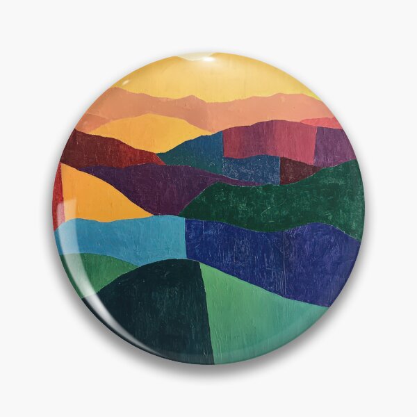 Item preview, Original Paintings by Etel Adnan, Etel Adnan Color Landscape Art designed and sold by OilArtLittle.
