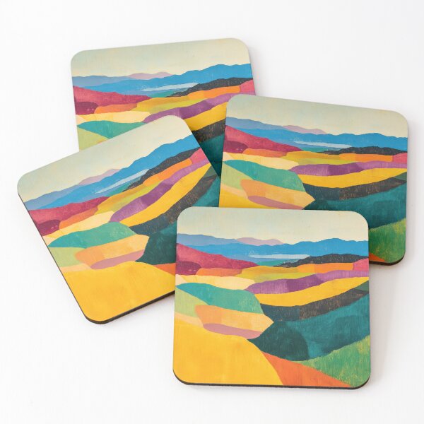 Item preview, Original Paintings by Etel Adnan, Etel Adnan Color Landscape Art designed and sold by OilArtLittle.