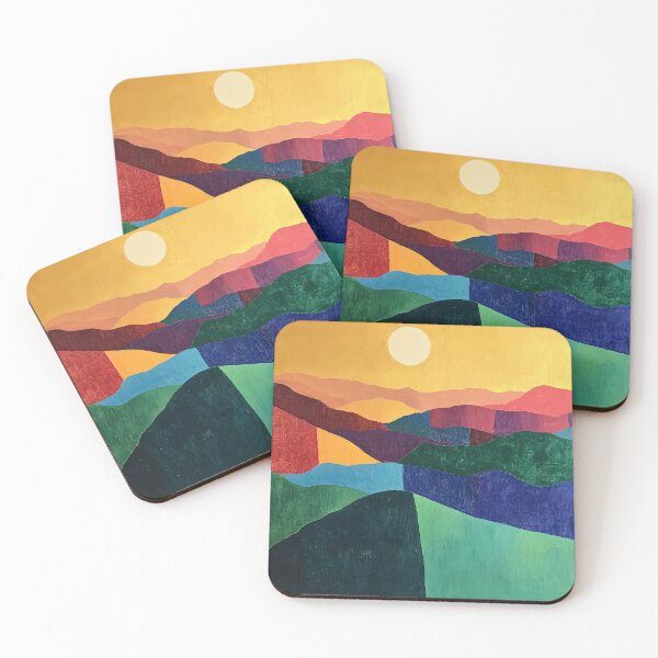 Item preview, Original Paintings by Etel Adnan, Etel Adnan Color Landscape Art designed and sold by OilArtLittle.
