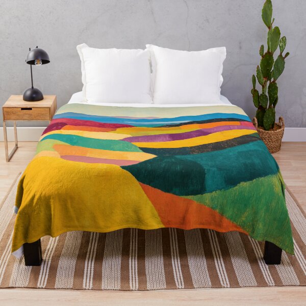Item preview, Original Paintings by Etel Adnan, Etel Adnan Color Landscape Art designed and sold by OilArtLittle.