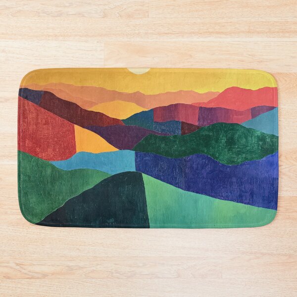 Item preview, Original Paintings by Etel Adnan, Etel Adnan Color Landscape Art designed and sold by OilArtLittle.