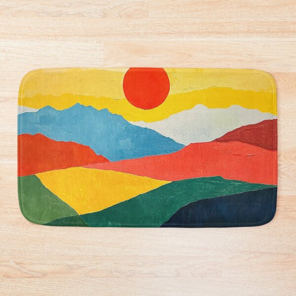 Item preview, Original Paintings by Etel Adnan, Etel Adnan Color Landscape Art designed and sold by OilArtLittle.