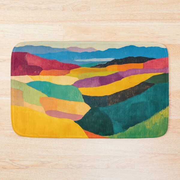 Item preview, Original Paintings by Etel Adnan, Etel Adnan Color Landscape Art designed and sold by OilArtLittle.