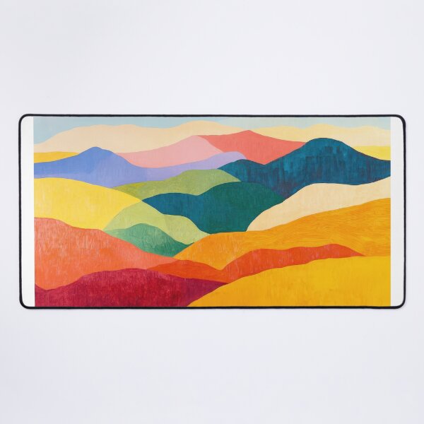 Item preview, Original Paintings by Etel Adnan, Etel Adnan Color Landscape Art designed and sold by OilArtLittle.