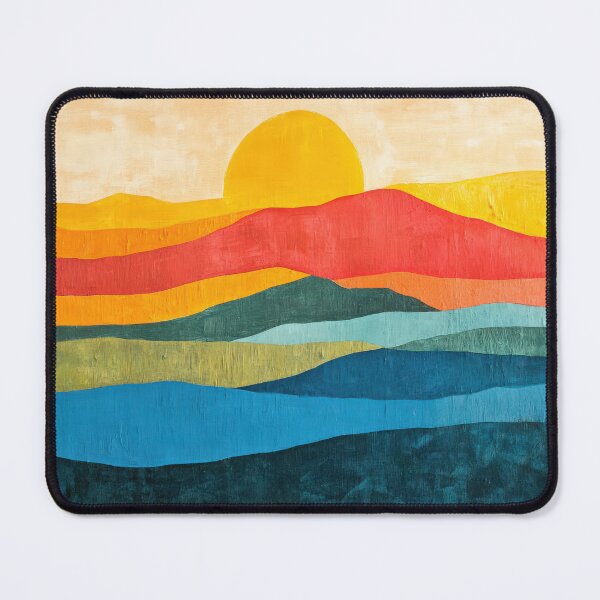 Item preview, Original Paintings by Etel Adnan, Etel Adnan Color Landscape Art designed and sold by OilArtLittle.