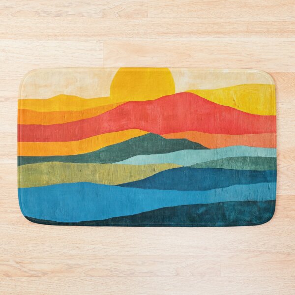Item preview, Original Paintings by Etel Adnan, Etel Adnan Color Landscape Art designed and sold by OilArtLittle.