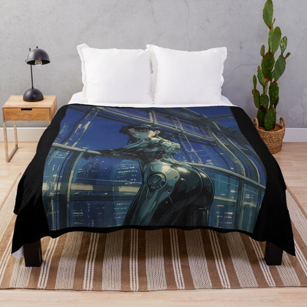 Item preview, Cyberpunk Anime Girl in Futuristic City designed and sold by ChiqueAvenue.