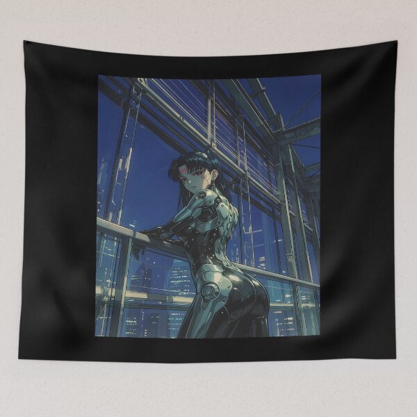Item preview, Cyberpunk Anime Girl in Futuristic City designed and sold by ChiqueAvenue.