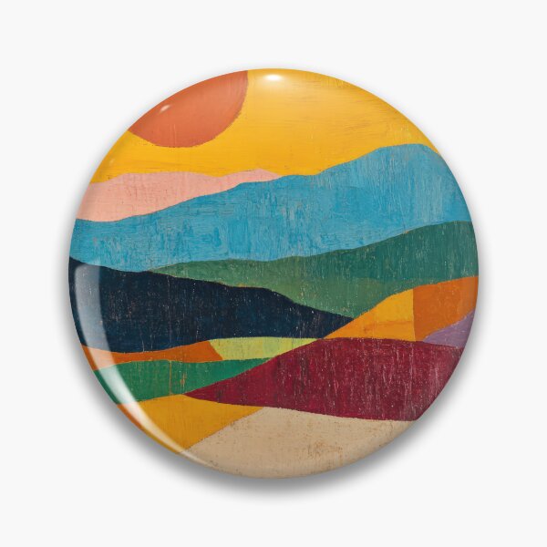 Item preview, Original Paintings by Etel Adnan, Etel Adnan Color Landscape Art designed and sold by OilArtLittle.