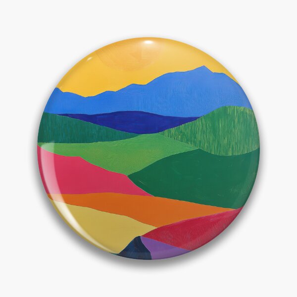Item preview, Original Paintings by Etel Adnan, Etel Adnan Color Landscape Art designed and sold by OilArtLittle.