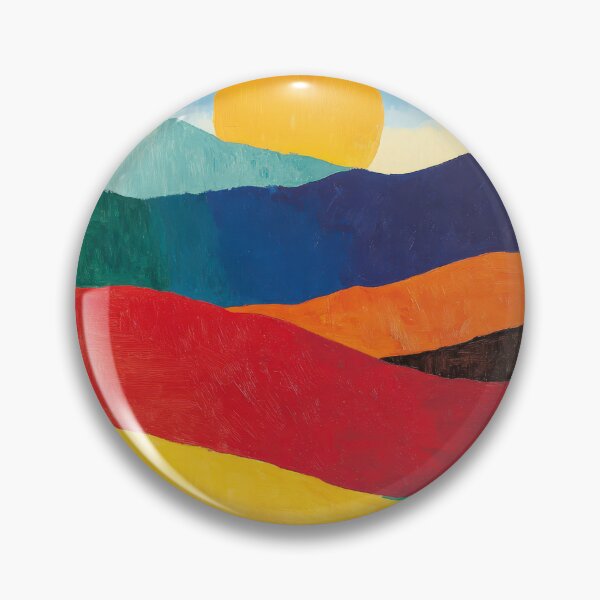 Item preview, Original Paintings by Etel Adnan, Etel Adnan Color Landscape Art designed and sold by OilArtLittle.