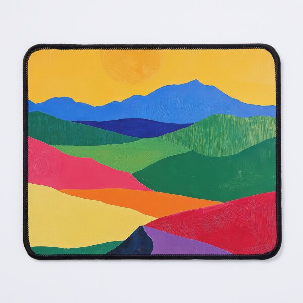Item preview, Original Paintings by Etel Adnan, Etel Adnan Color Landscape Art designed and sold by OilArtLittle.