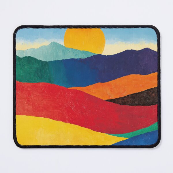 Item preview, Original Paintings by Etel Adnan, Etel Adnan Color Landscape Art designed and sold by OilArtLittle.