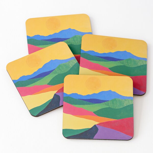 Item preview, Original Paintings by Etel Adnan, Etel Adnan Color Landscape Art designed and sold by OilArtLittle.