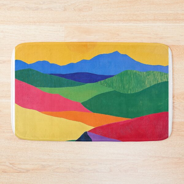Item preview, Original Paintings by Etel Adnan, Etel Adnan Color Landscape Art designed and sold by OilArtLittle.