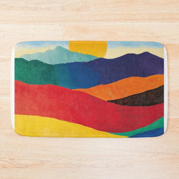 Item preview, Original Paintings by Etel Adnan, Etel Adnan Color Landscape Art designed and sold by OilArtLittle.
