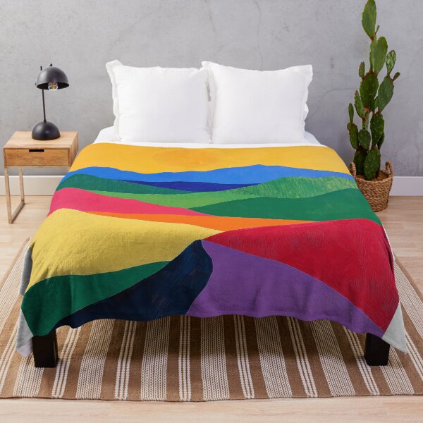 Item preview, Original Paintings by Etel Adnan, Etel Adnan Color Landscape Art designed and sold by OilArtLittle.