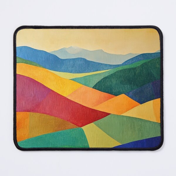 Item preview, Original Paintings by Etel Adnan, Etel Adnan Color Landscape Art designed and sold by OilArtLittle.