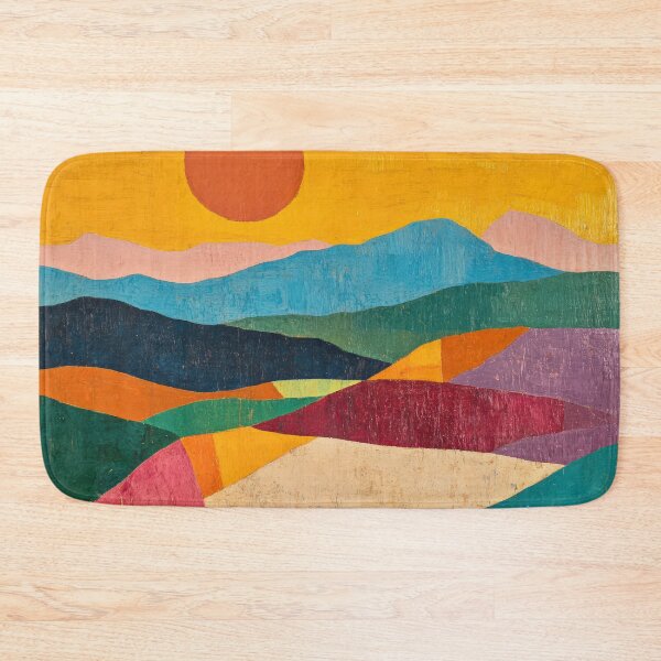 Item preview, Original Paintings by Etel Adnan, Etel Adnan Color Landscape Art designed and sold by OilArtLittle.