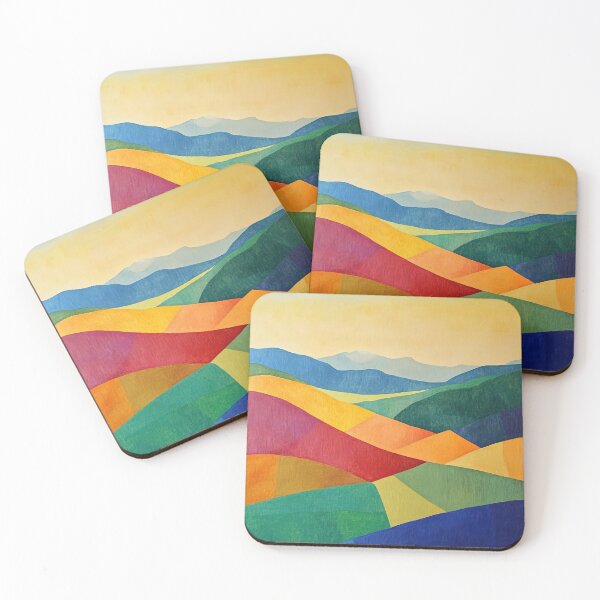 Item preview, Original Paintings by Etel Adnan, Etel Adnan Color Landscape Art designed and sold by OilArtLittle.