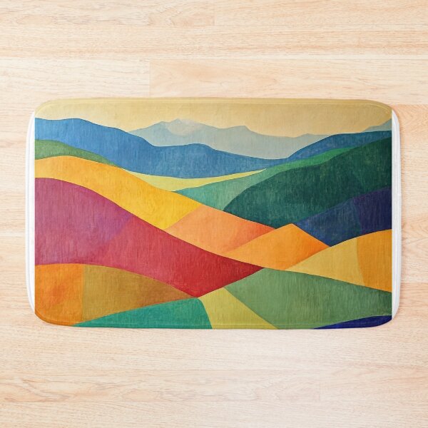 Item preview, Original Paintings by Etel Adnan, Etel Adnan Color Landscape Art designed and sold by OilArtLittle.