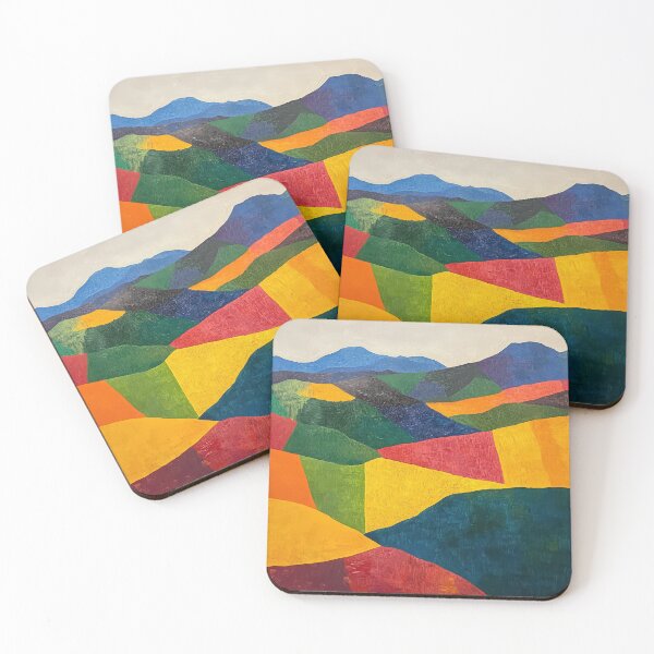 Item preview, Original Paintings by Etel Adnan, Etel Adnan Color Landscape Art designed and sold by OilArtLittle.