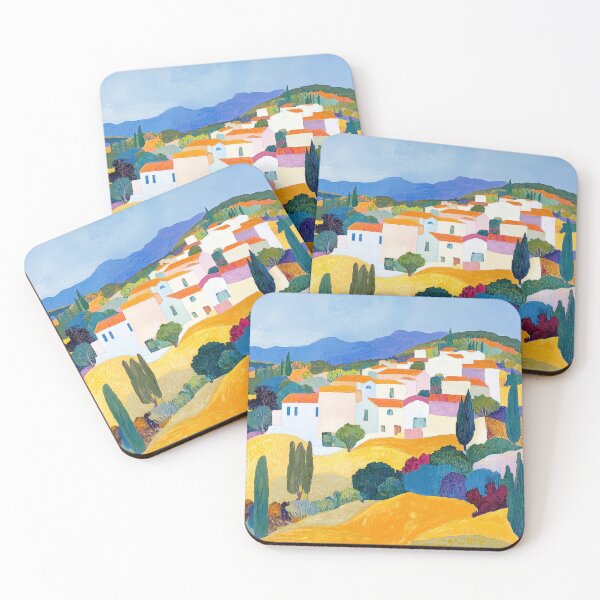 Item preview, Original Paintings by Etel Adnan, Etel Adnan Color Landscape Art designed and sold by OilArtLittle.