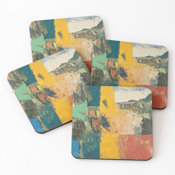 Item preview, Original Paintings by Etel Adnan, Etel Adnan Color Landscape Art designed and sold by OilArtLittle.