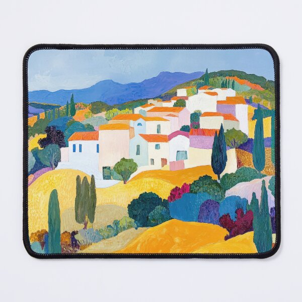 Item preview, Original Paintings by Etel Adnan, Etel Adnan Color Landscape Art designed and sold by OilArtLittle.