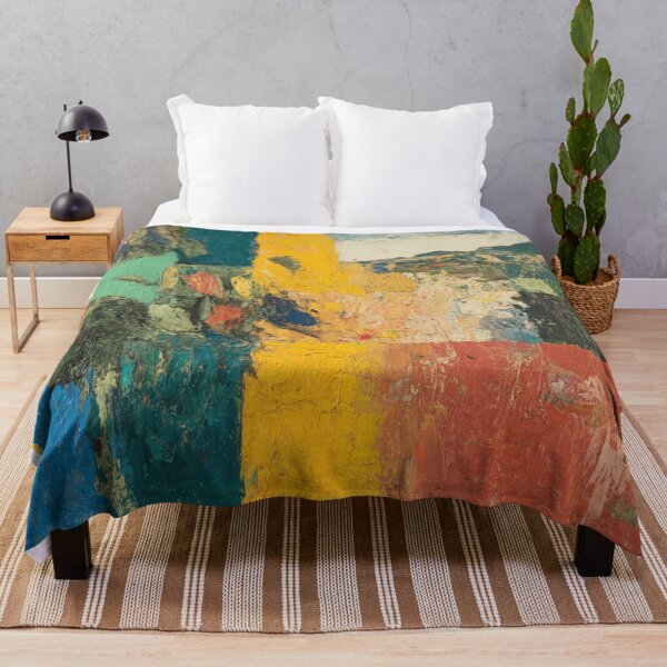 Item preview, Original Paintings by Etel Adnan, Etel Adnan Color Landscape Art designed and sold by OilArtLittle.