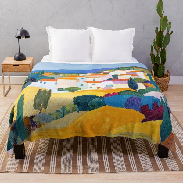 Item preview, Original Paintings by Etel Adnan, Etel Adnan Color Landscape Art designed and sold by OilArtLittle.