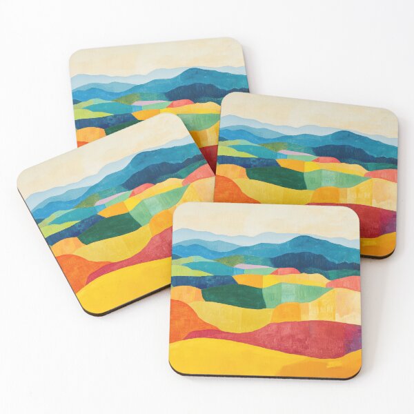 Item preview, Original Paintings by Etel Adnan, Etel Adnan Color Landscape Art designed and sold by OilArtLittle.