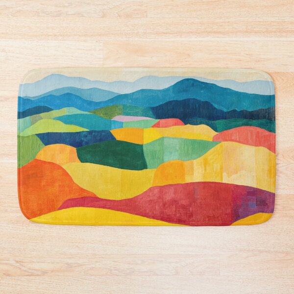 Item preview, Original Paintings by Etel Adnan, Etel Adnan Color Landscape Art designed and sold by OilArtLittle.