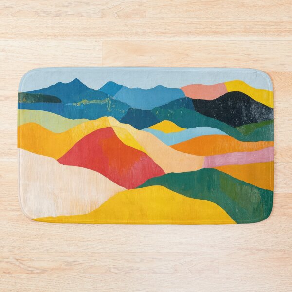 Item preview, Original Paintings by Etel Adnan, Etel Adnan Color Landscape Art designed and sold by OilArtLittle.