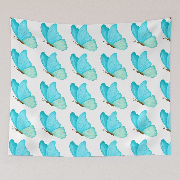 Item preview, Cute blue butterfly drawn digitally on tablet designed and sold by ArtTinulyaOk.