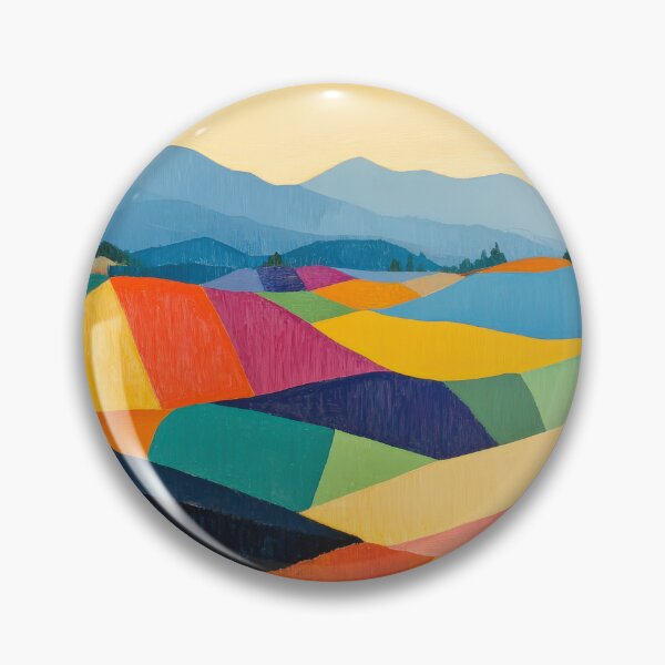 Item preview, Original Paintings by Etel Adnan, Etel Adnan Color Landscape Art designed and sold by OilArtLittle.