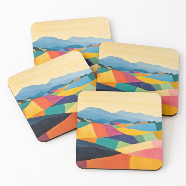 Item preview, Original Paintings by Etel Adnan, Etel Adnan Color Landscape Art designed and sold by OilArtLittle.