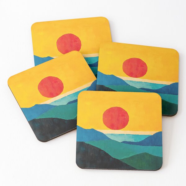 Item preview, Original Paintings by Etel Adnan, Etel Adnan Color Landscape Art designed and sold by OilArtLittle.