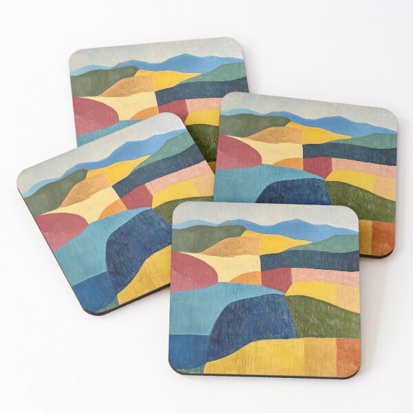 Item preview, Original Paintings by Etel Adnan, Etel Adnan Color Landscape Art designed and sold by OilArtLittle.