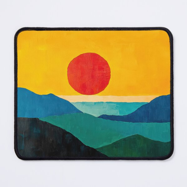 Item preview, Original Paintings by Etel Adnan, Etel Adnan Color Landscape Art designed and sold by OilArtLittle.