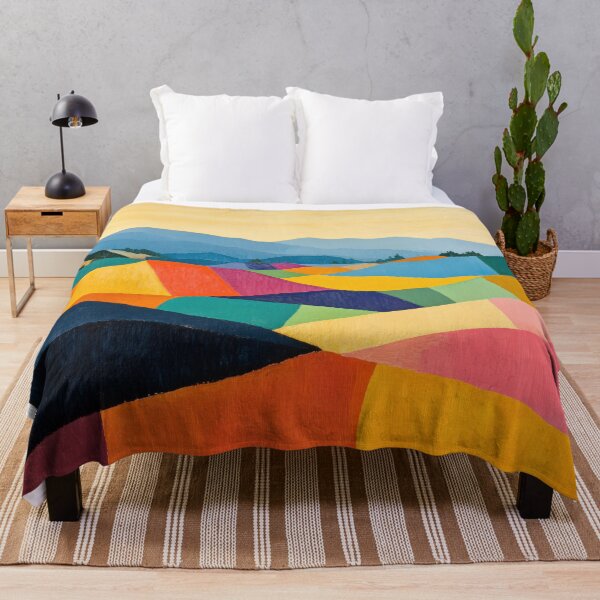 Item preview, Original Paintings by Etel Adnan, Etel Adnan Color Landscape Art designed and sold by OilArtLittle.