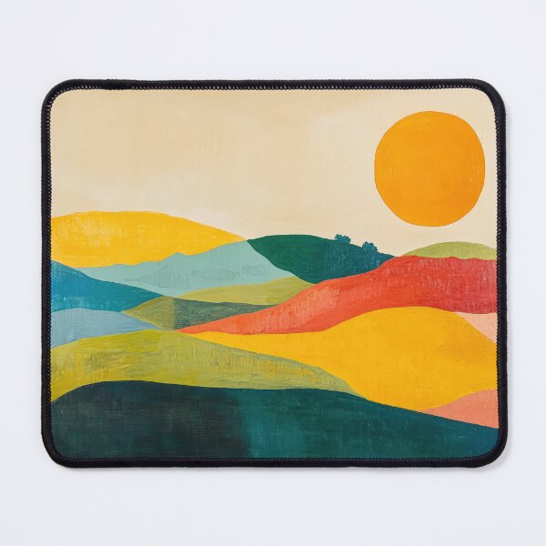 Item preview, Original Paintings by Etel Adnan, Etel Adnan Color Landscape Art designed and sold by OilArtLittle.
